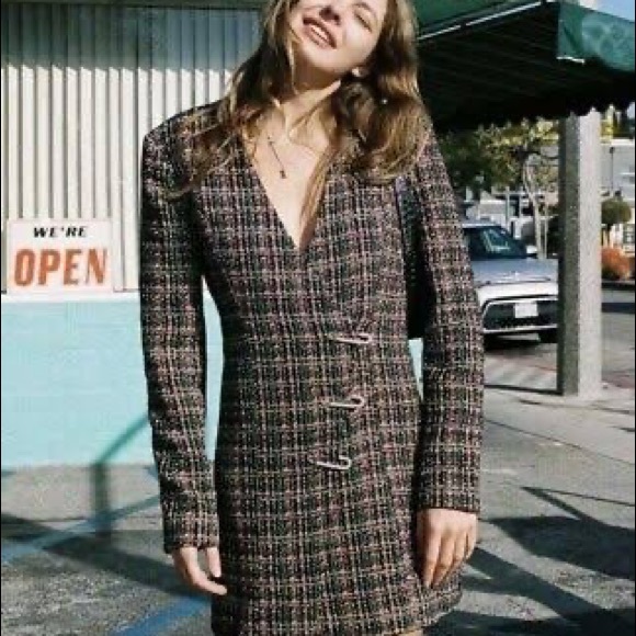 ZARA Blazer Dress with Rhinestone Detailing - Picture 11 of 11